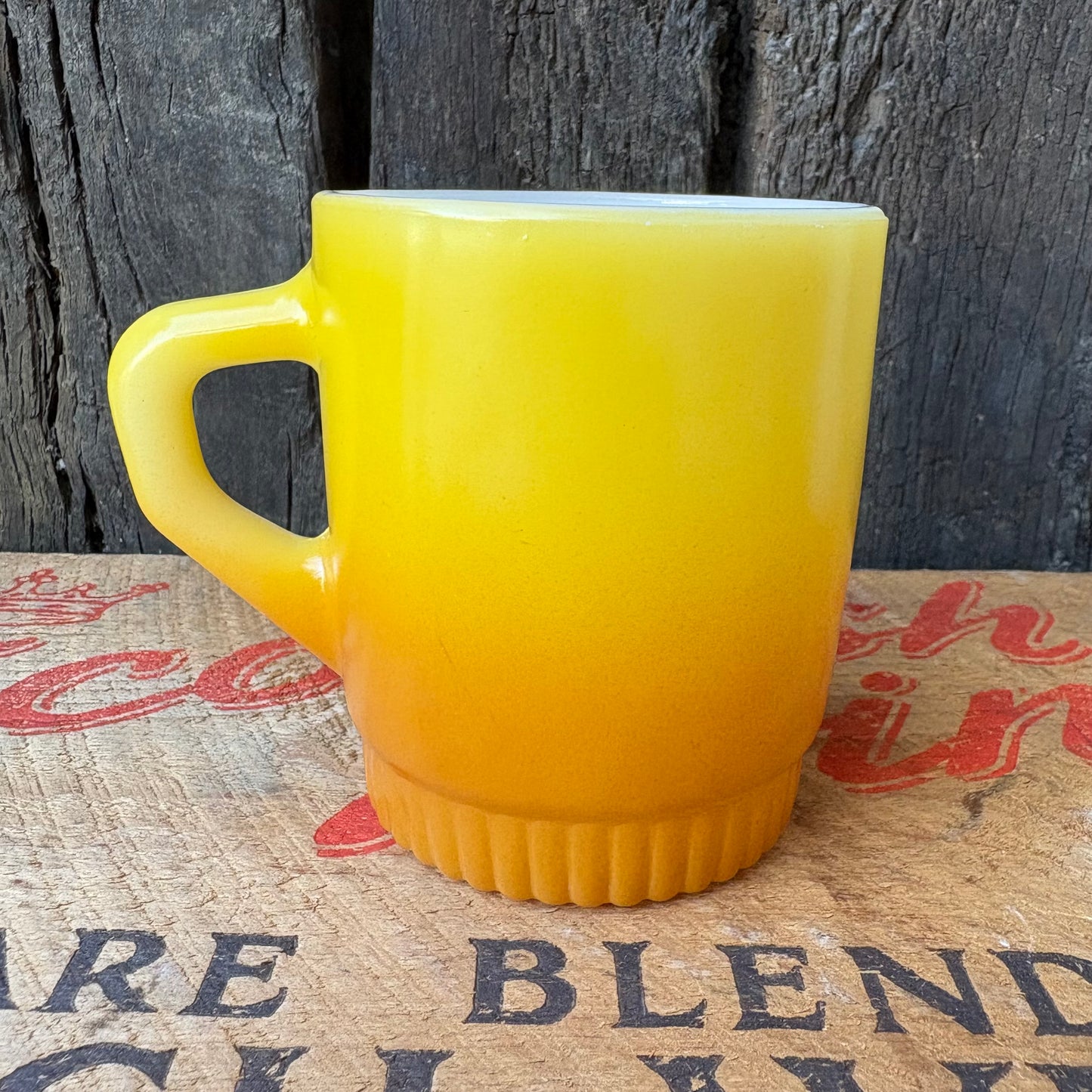 【1960-1976 USA vintage】Fire-King ribbedbottom Mugcup
