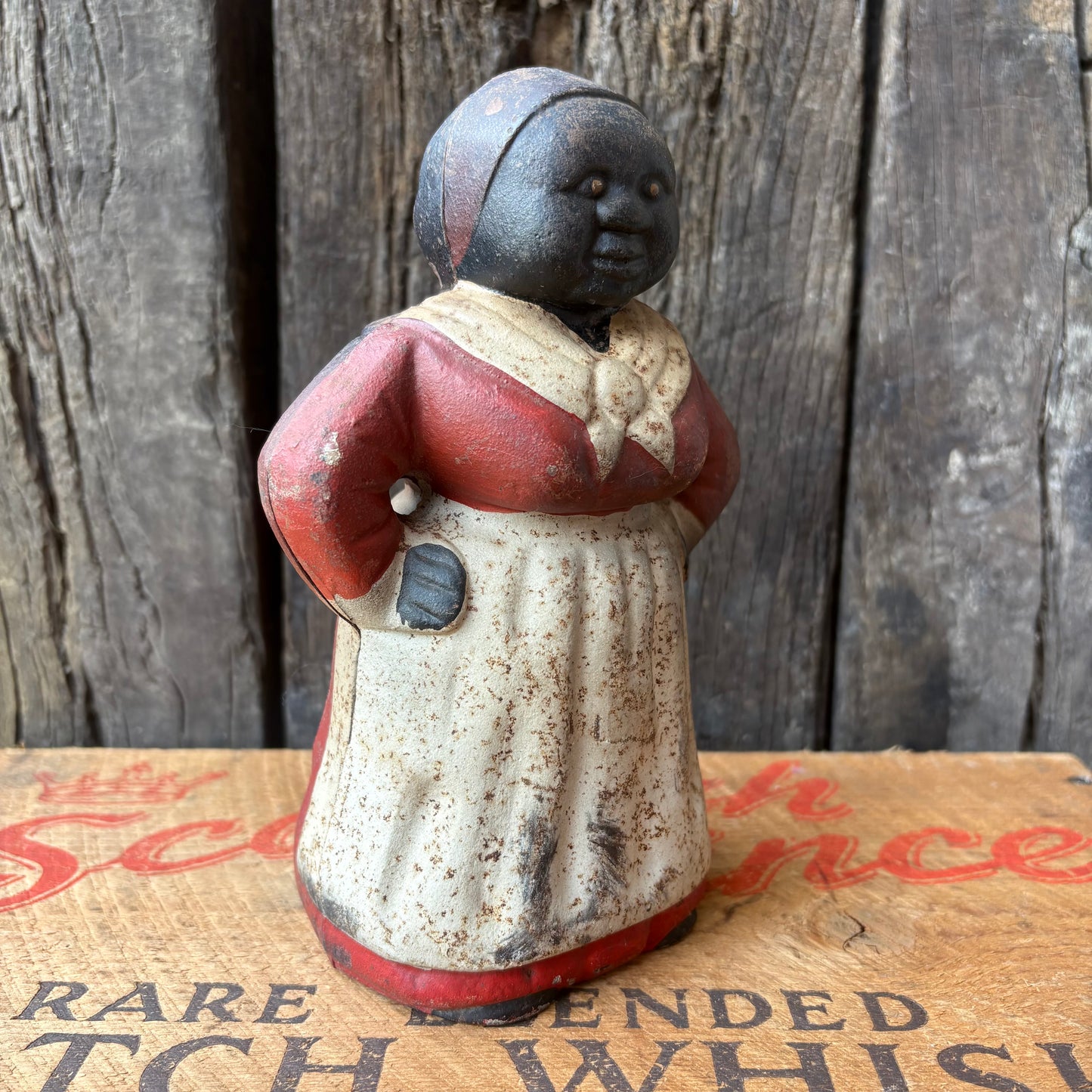 【USA vintage】Aunt Jemima Cast Iron Coin Bank