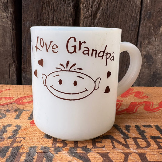 【USA vintage】HAZEL ATLAS mugcup Grandpa
