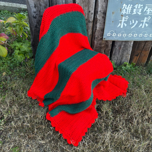 【USA vintage】Christmas color granny blanket