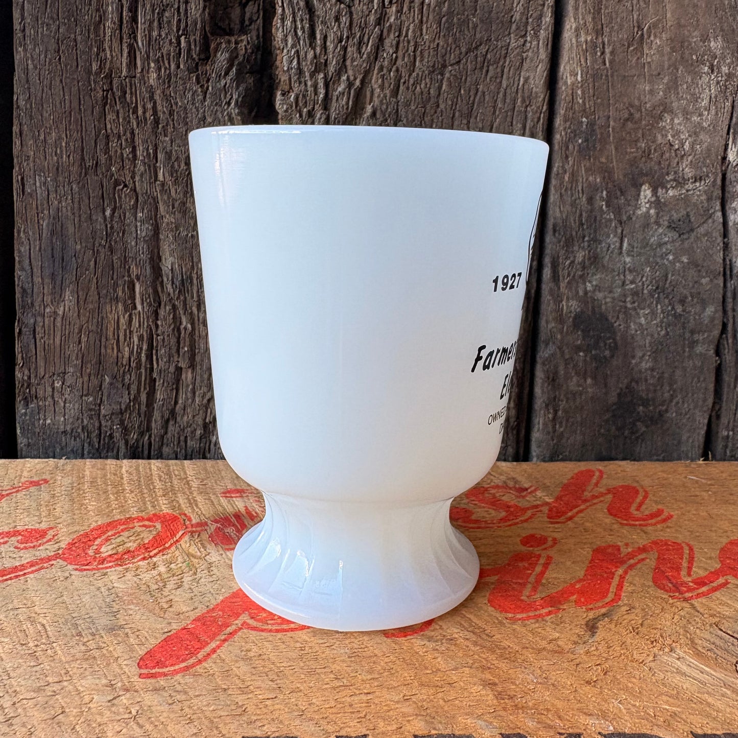 【1970s USA vintage】Fire-King Farmers Co-op Advertising Mug