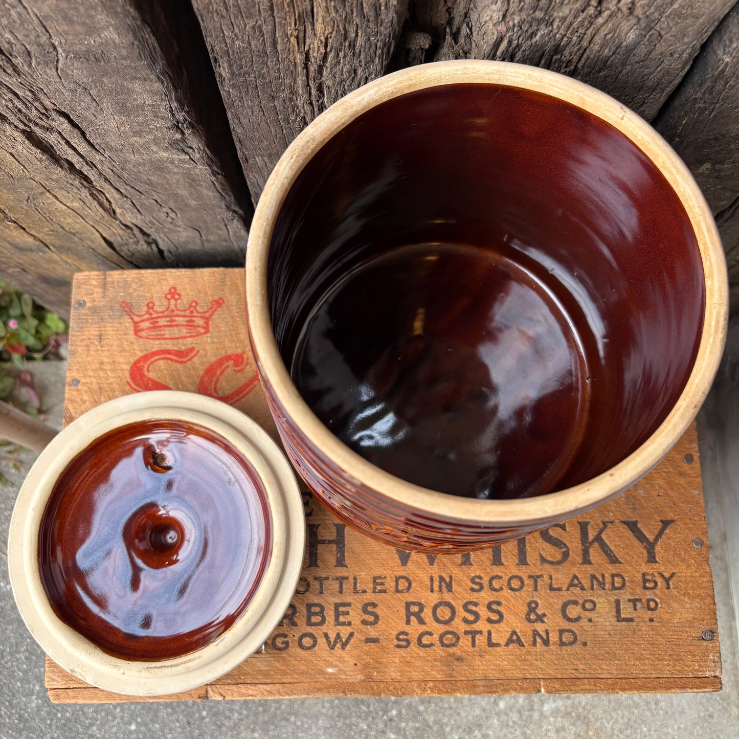 【1950s USA vintage】Marcrest Oven Proof Stoneware Cookie Jar