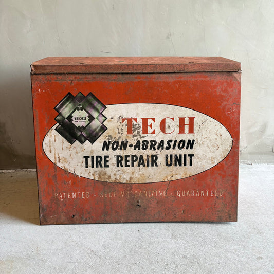 【1950s USA vintage】TECH Non-Abrasion Tire Repair Unit Cabinet