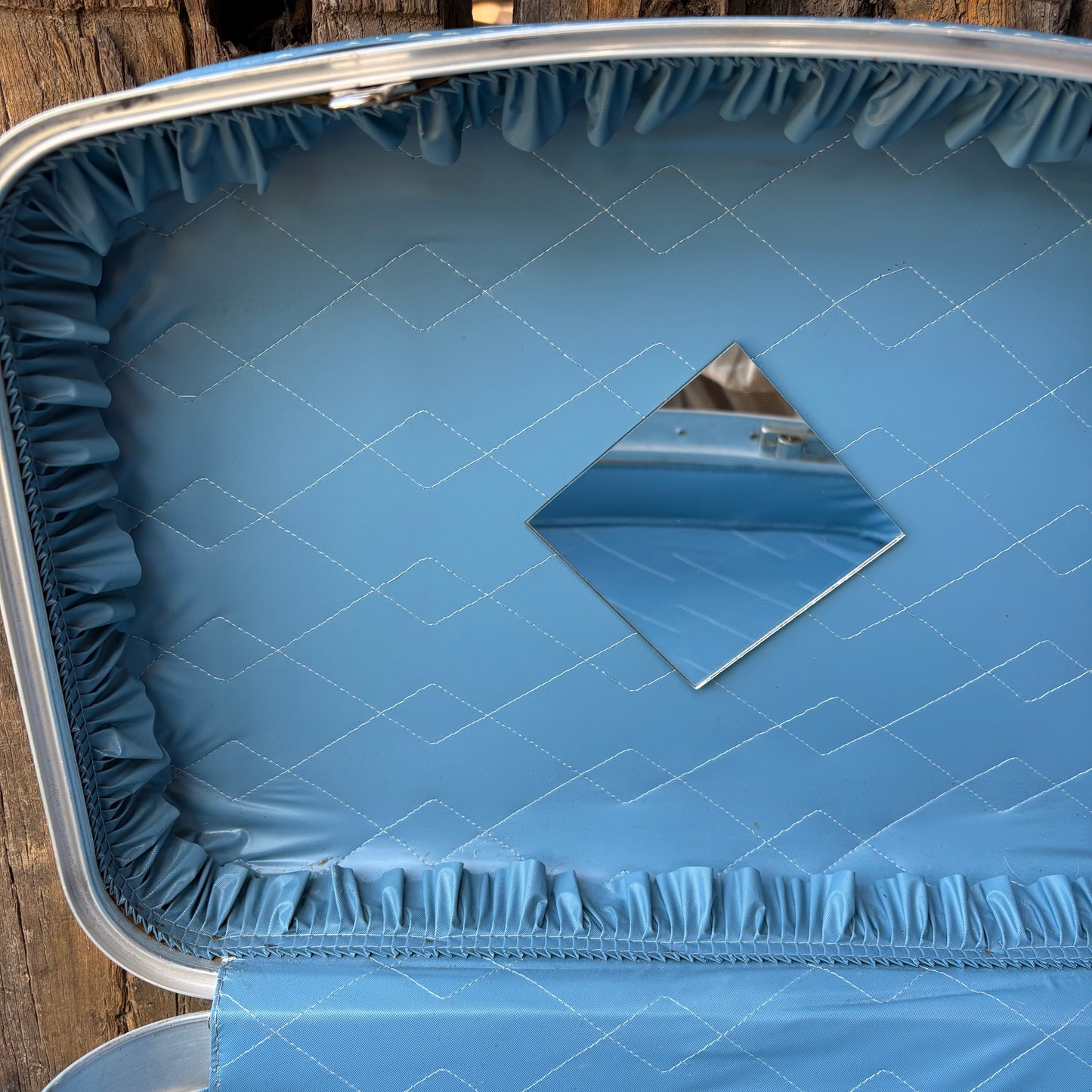 【1960s-1970s vintage】Blue Travel Suitcase