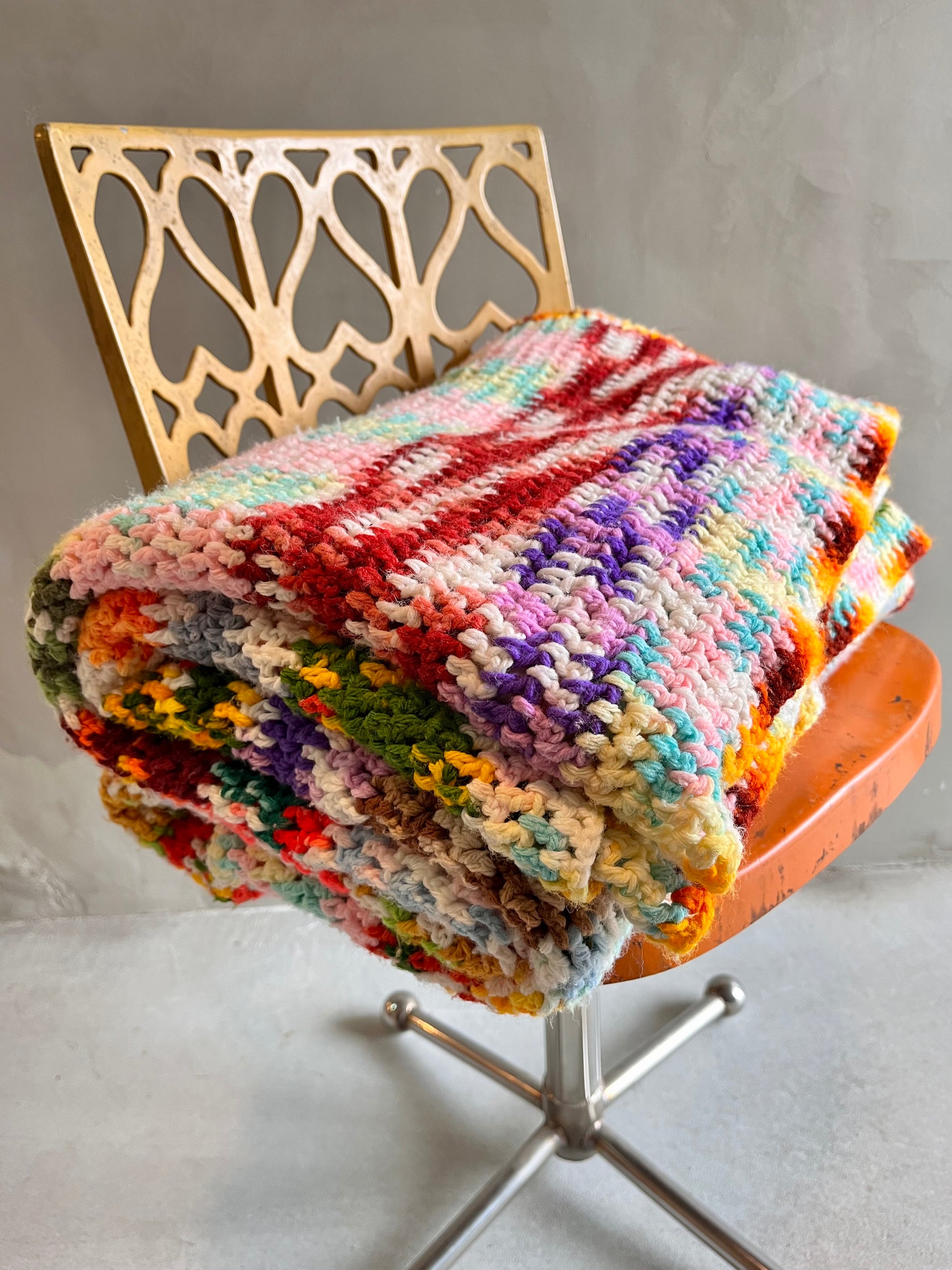 USA vintage】グラニーブランケット カラフルストライプ – 雑貨屋ポッポ USA vintage】グラニーブランケット カラフルストライプ – 雑貨屋ポッポ