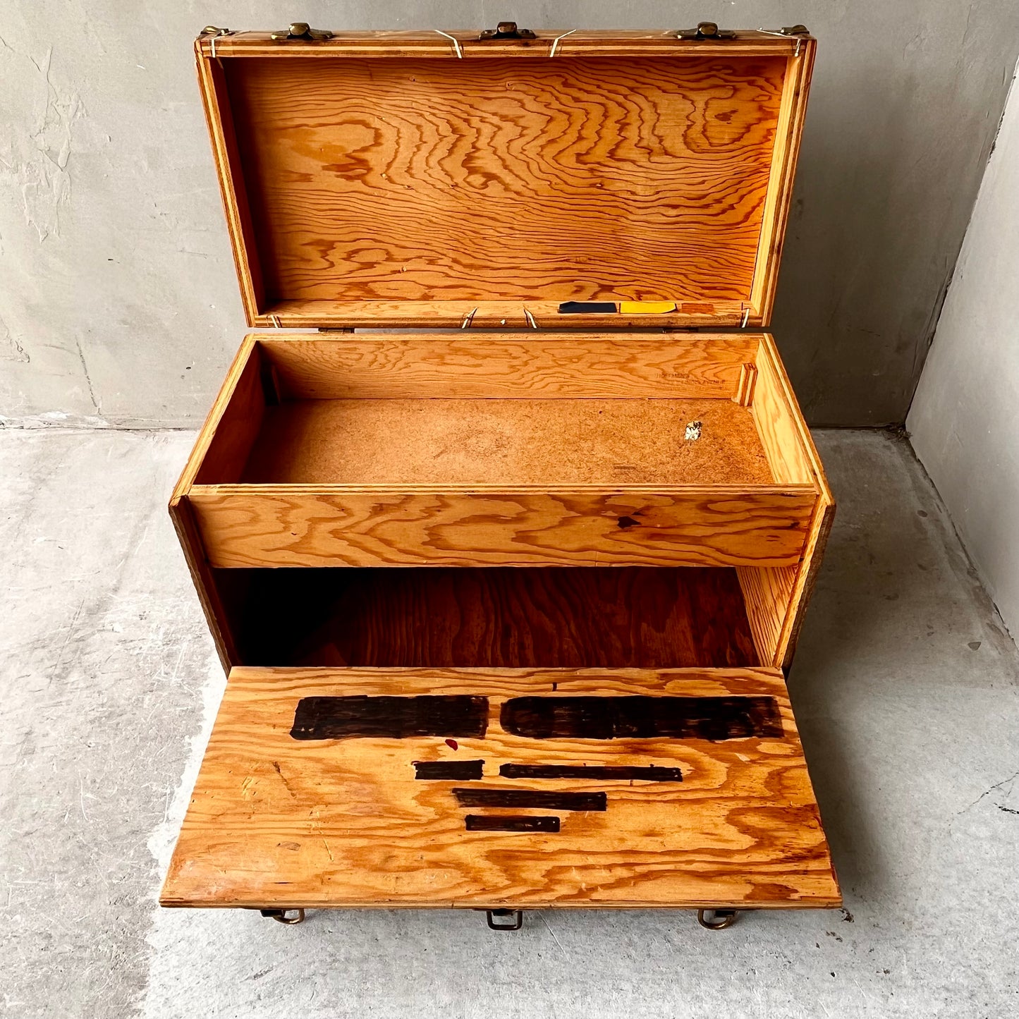 【USA vintage】Excelsior Stamford Wooden Toolbox