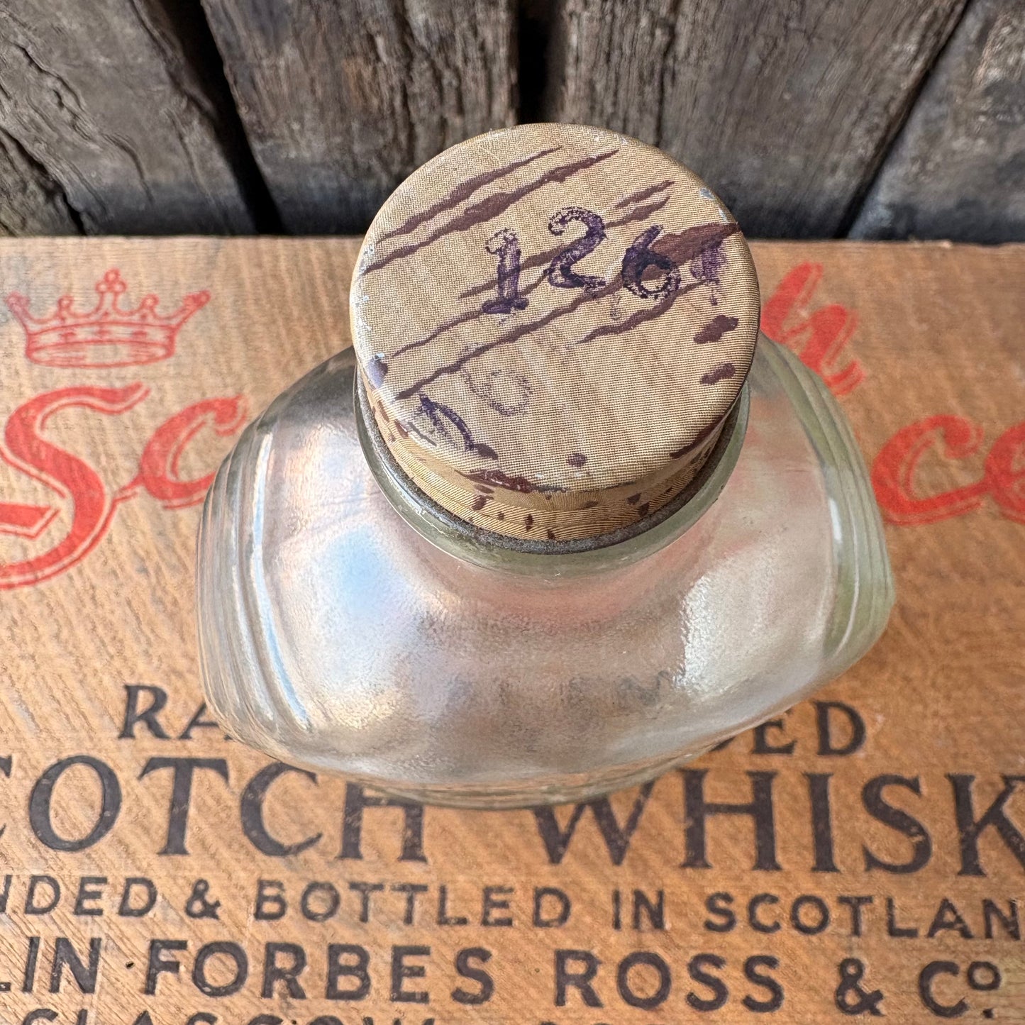 【1976 USA vintage】Bicentennial Log Cabin Liberty Bell Syrup Glass Bottle