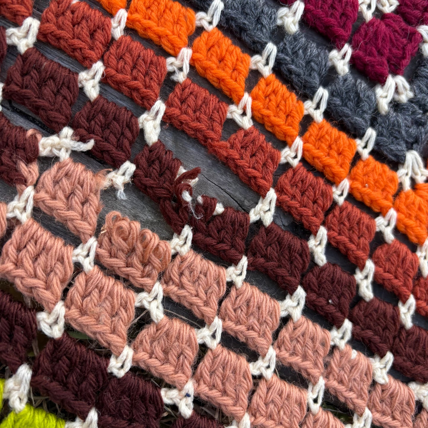 【USA vintage】 granny square blanket