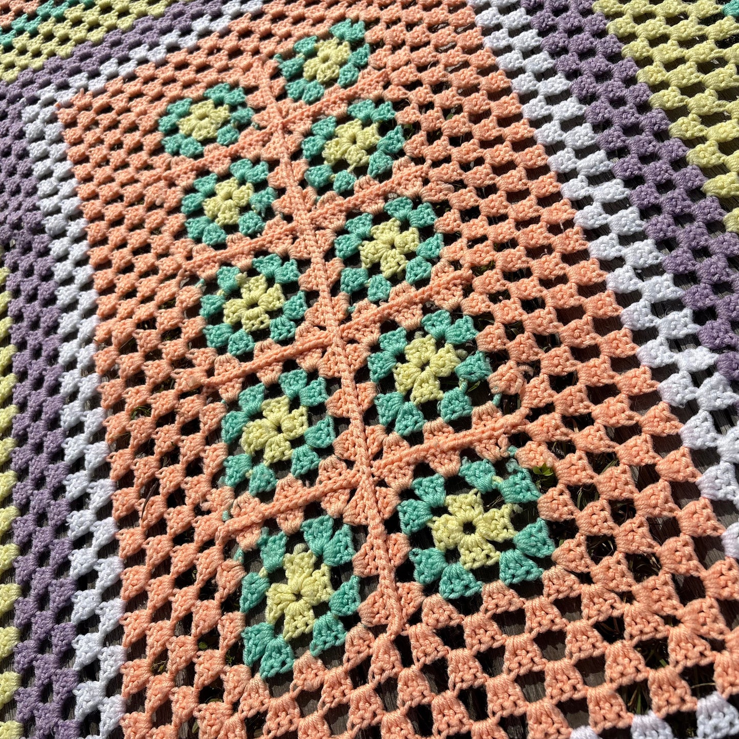 【USA vintage】Granny Square Blanket