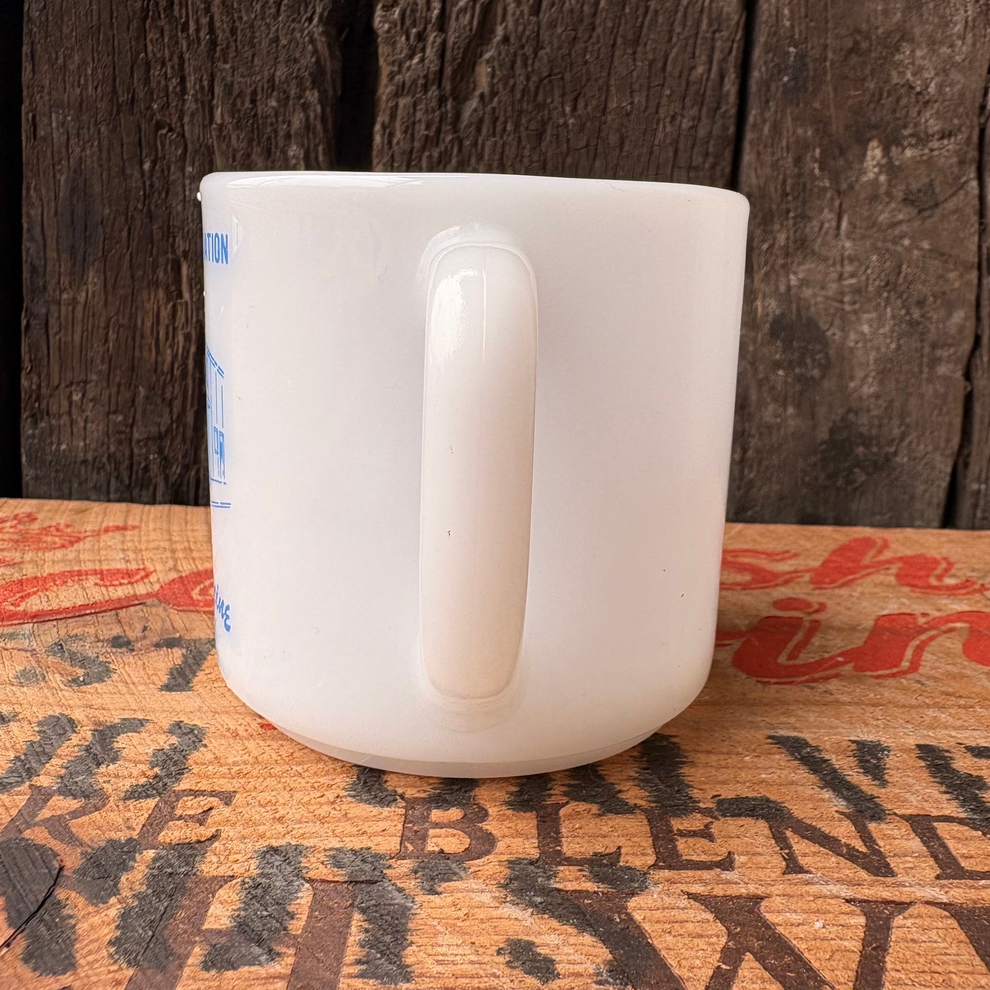 【1960s USA vintage】Y.M.C. Bank Customer Appreciation FEDERAL Glass Mug