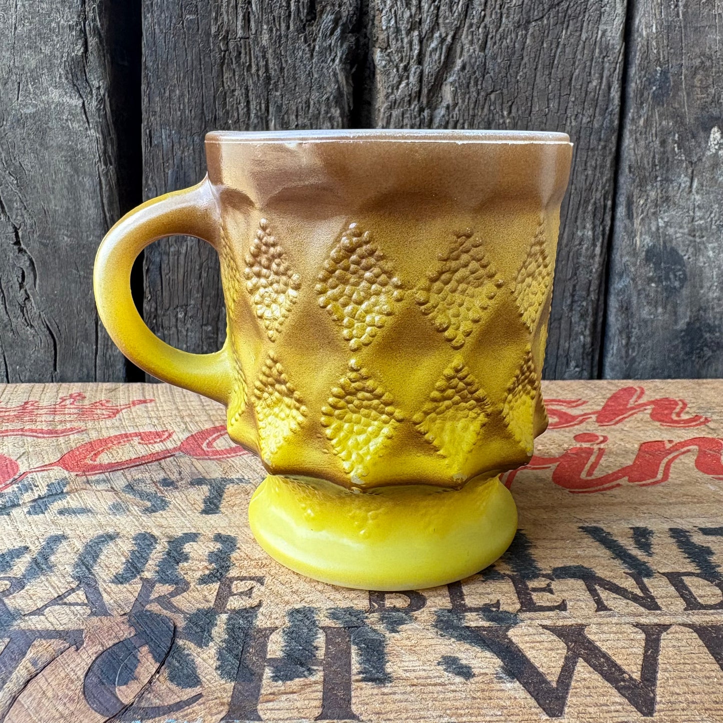 【1960-1976 USA vintage】Fire-King Kimberley mug Yellow