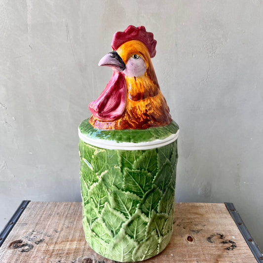 【Italy vintage】Rooster Canister