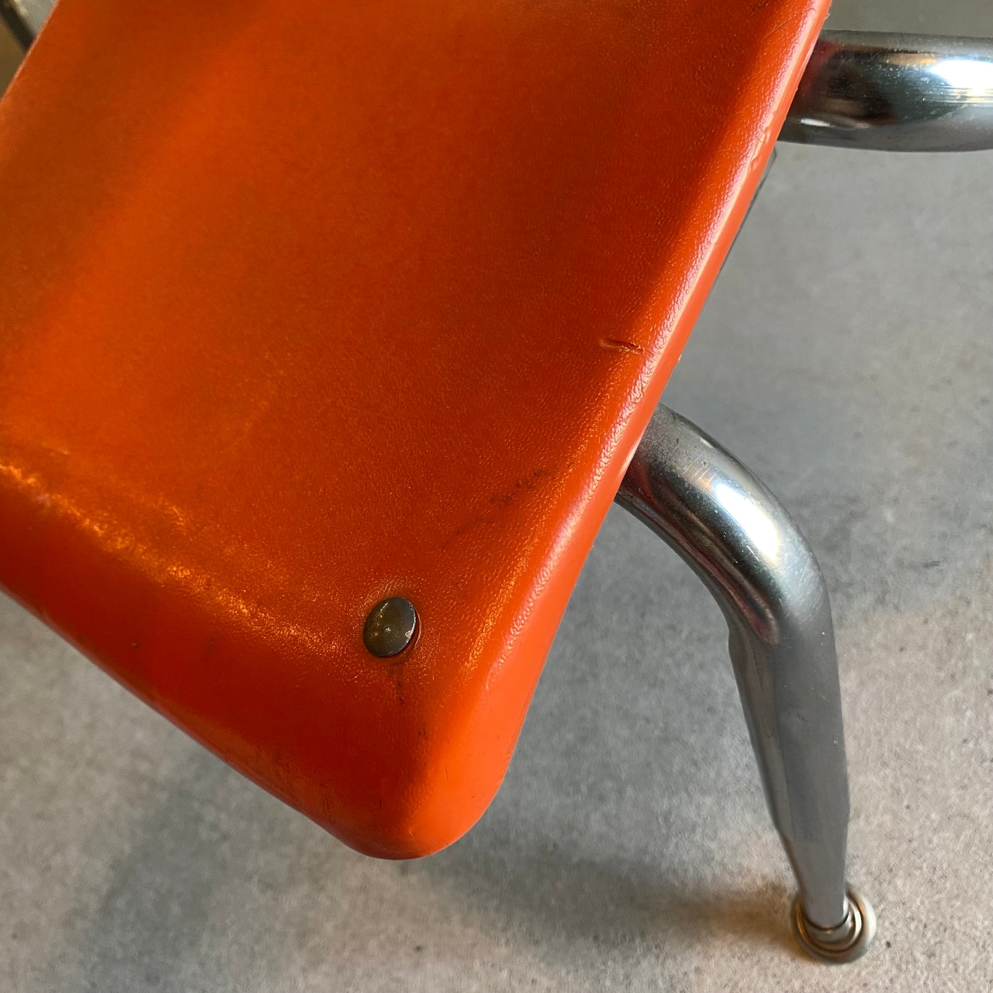 【USA vintage 】VIRCO kids chair orange S