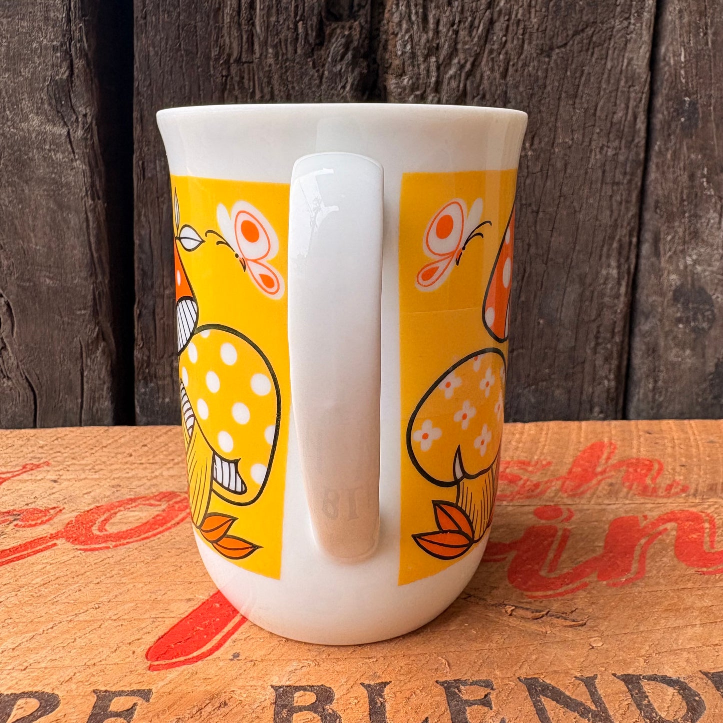 【1970s JAPAN vintage】mushroom coffee mugcup