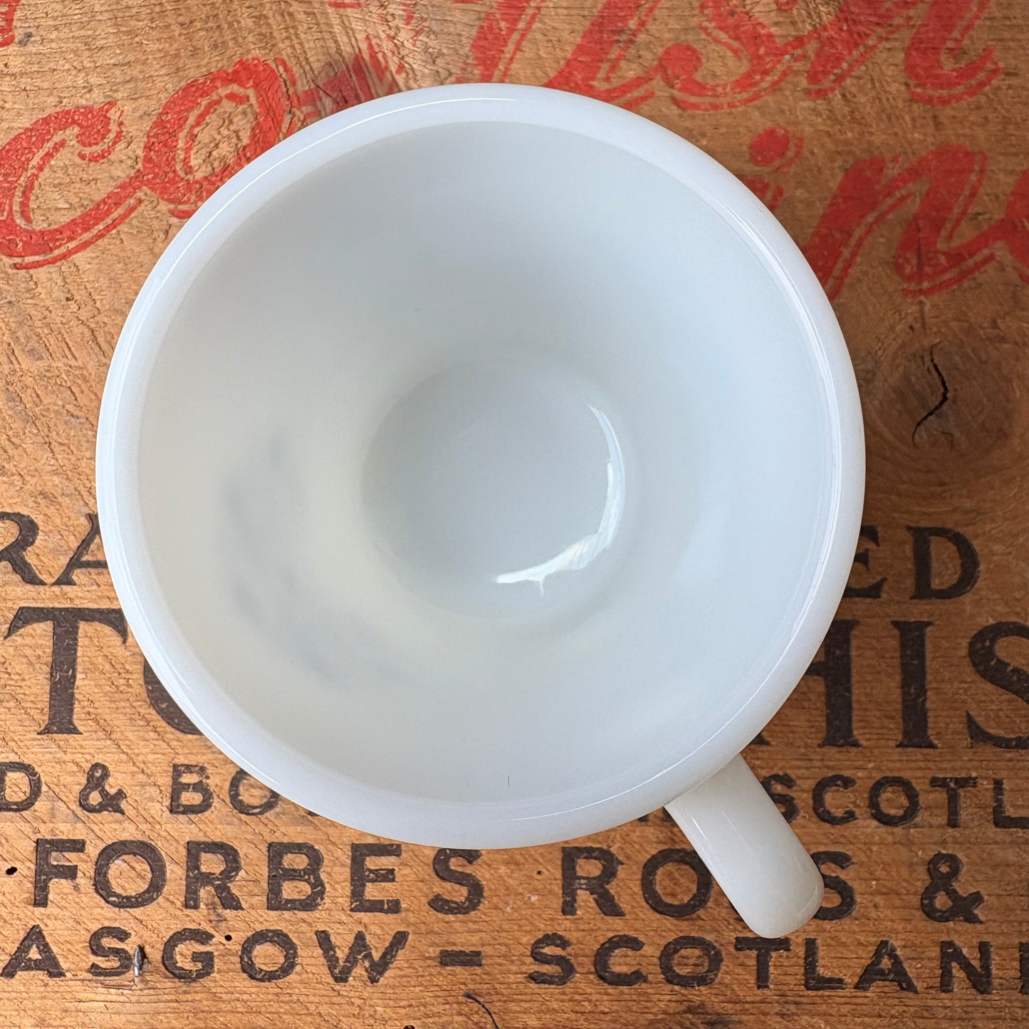 【USA vintage】PYREX No Name Milk Glass Mug