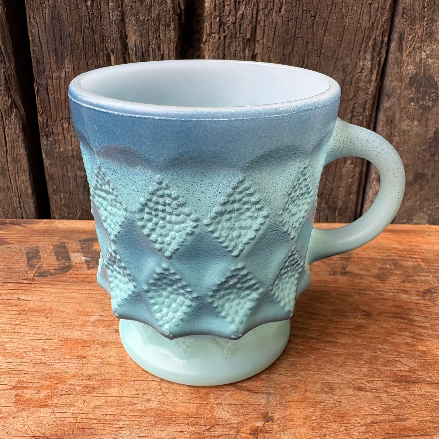 【1960s-1976 USA vintage】Fire-King Kimberley mug Blue