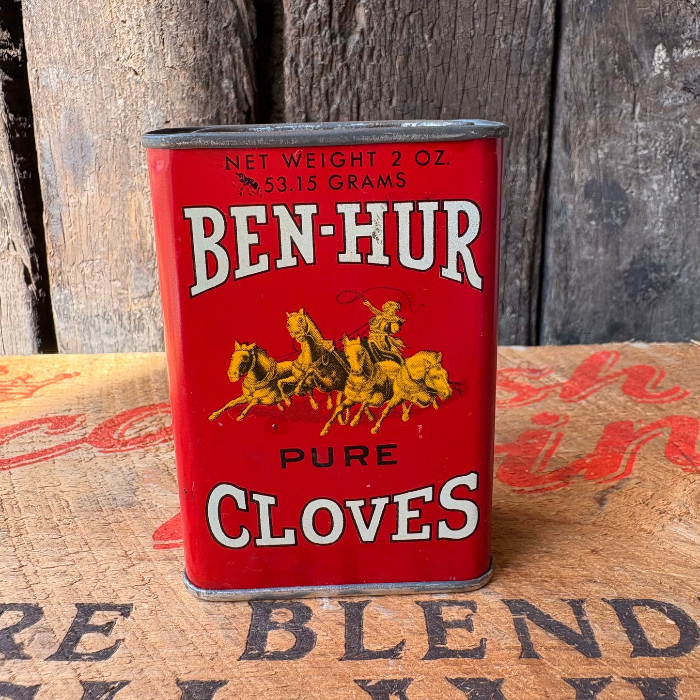 【1950s USA vintage】BEN-HUR Spice Tin Cans