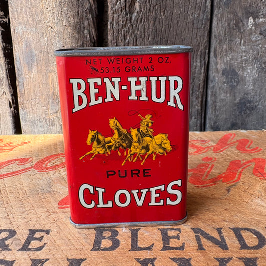 【1950s USA vintage】BEN-HUR Spice Tin Cans