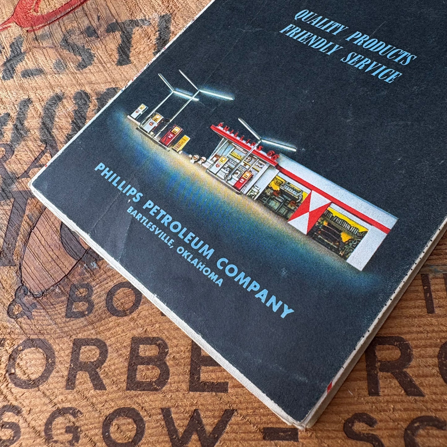 【1960 USA vintage】Phillips 66 Kansas Road Map