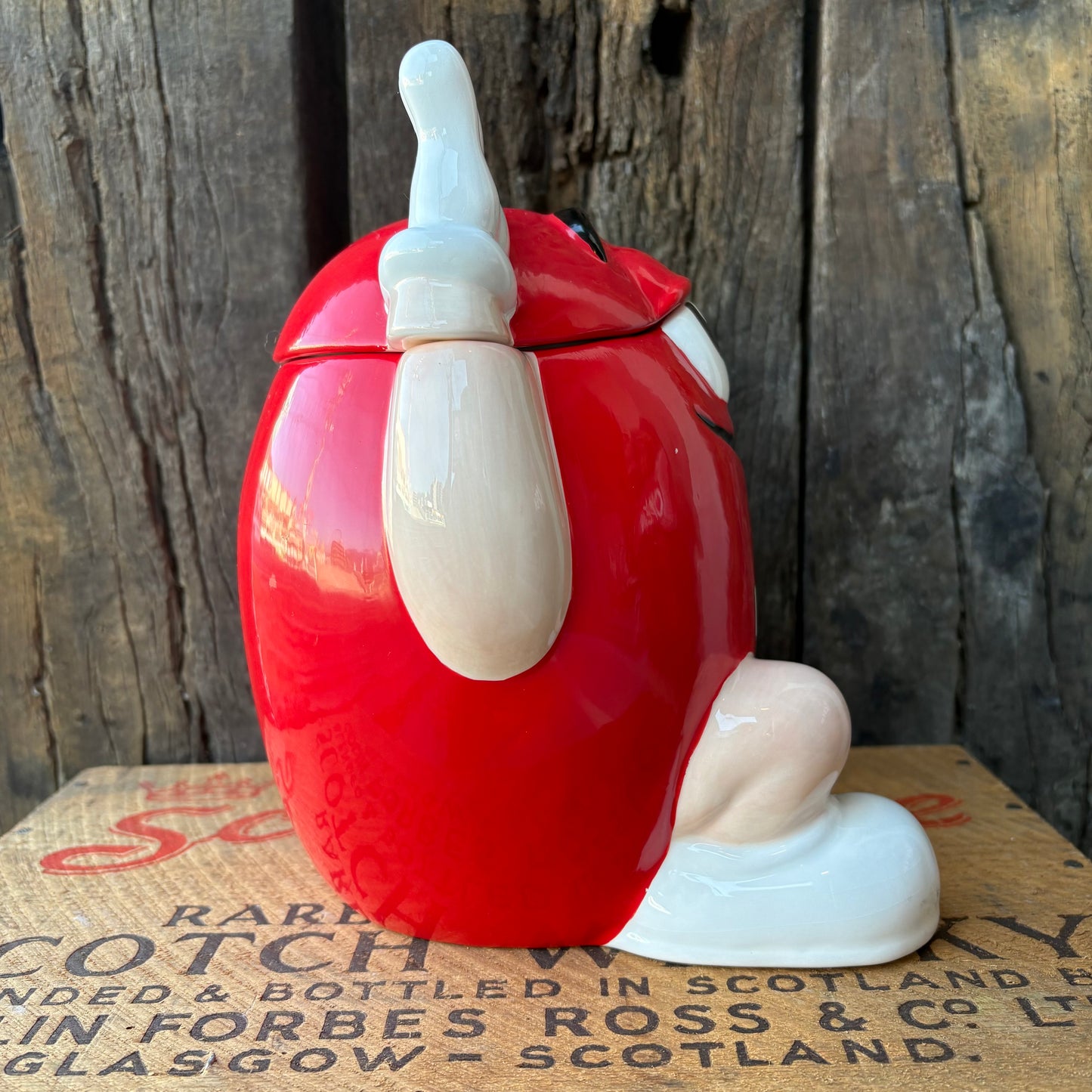 【1990s-2000s】M&M’s Red Ceramic Cookie Jar