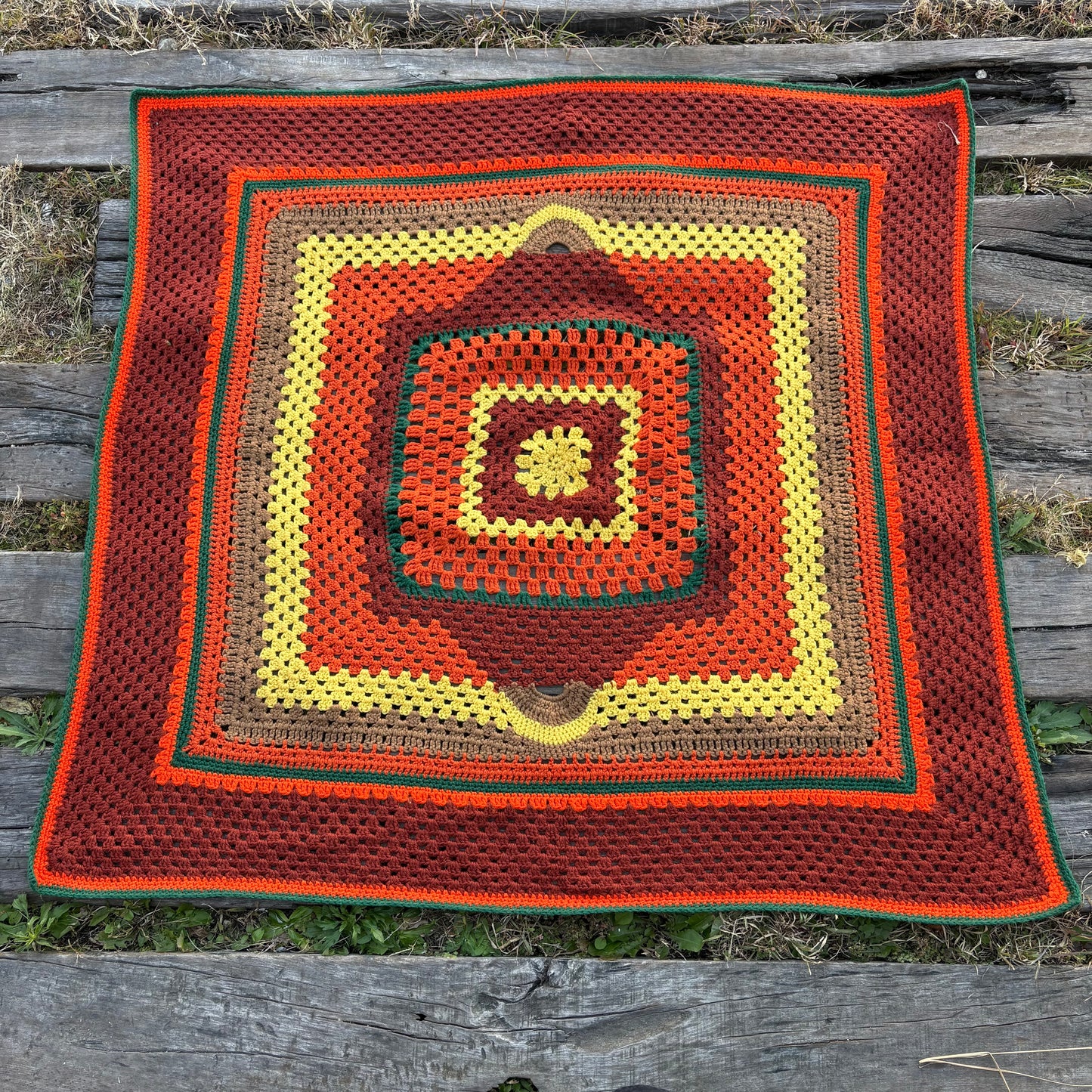 【 USA vintage】granny blanket