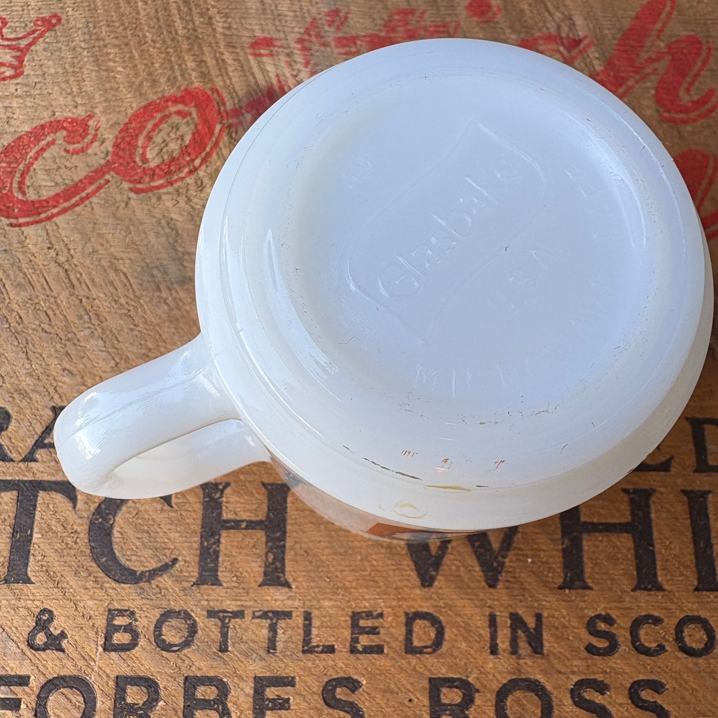 【1980s USA Vintage】Glasbake Milk Glass Mug