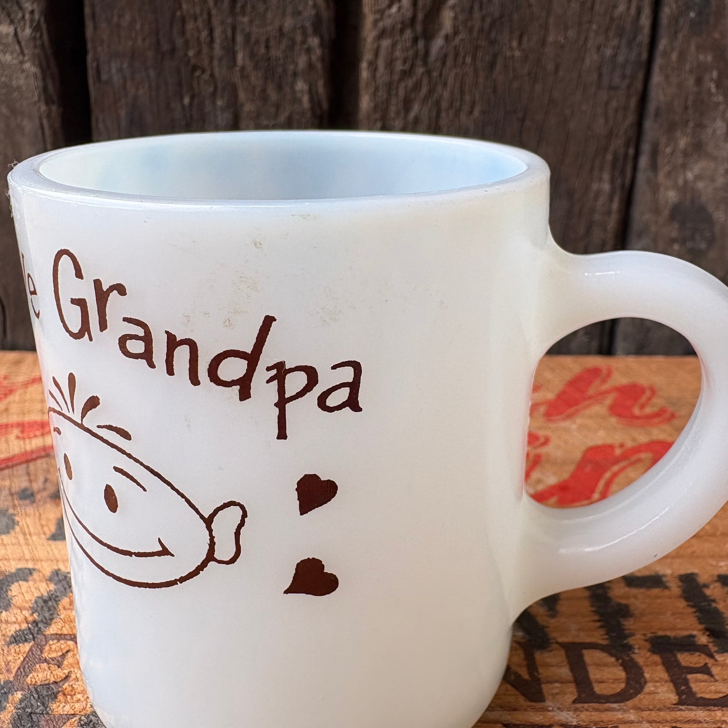 【USA vintage】HAZEL ATLAS mugcup Grandpa