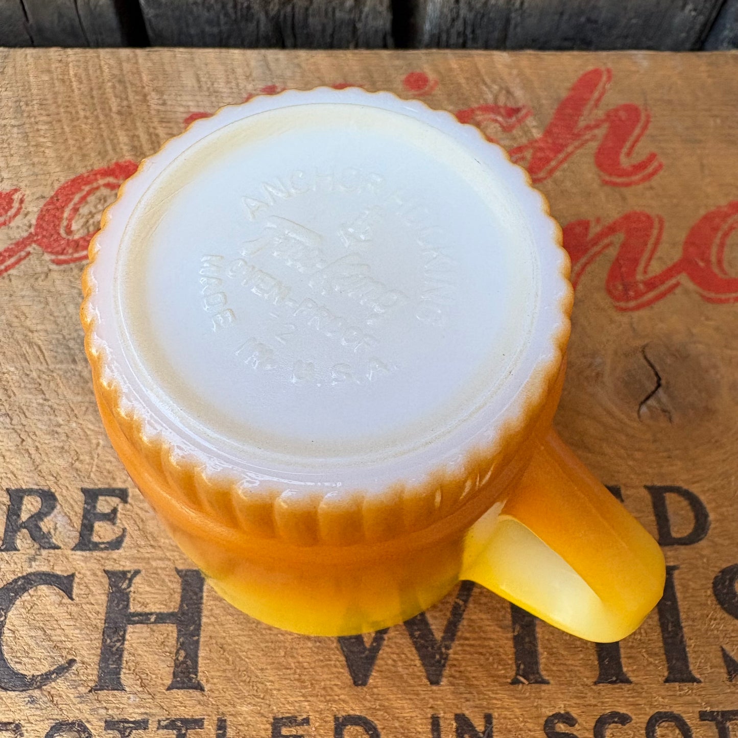 【1960-1976 USA vintage】Fire-King ribbedbottom Mugcup