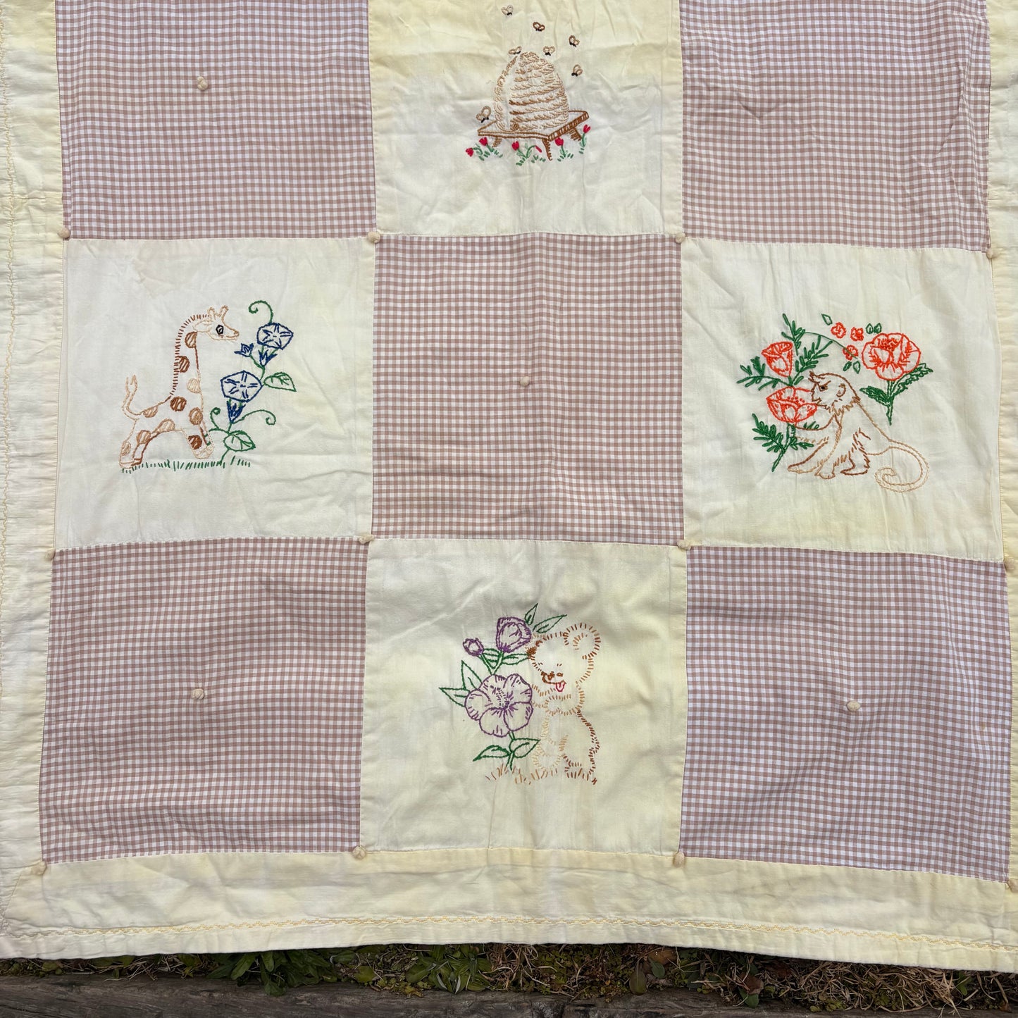 【1950s USA vintage】Baby Patchwork Quilt
