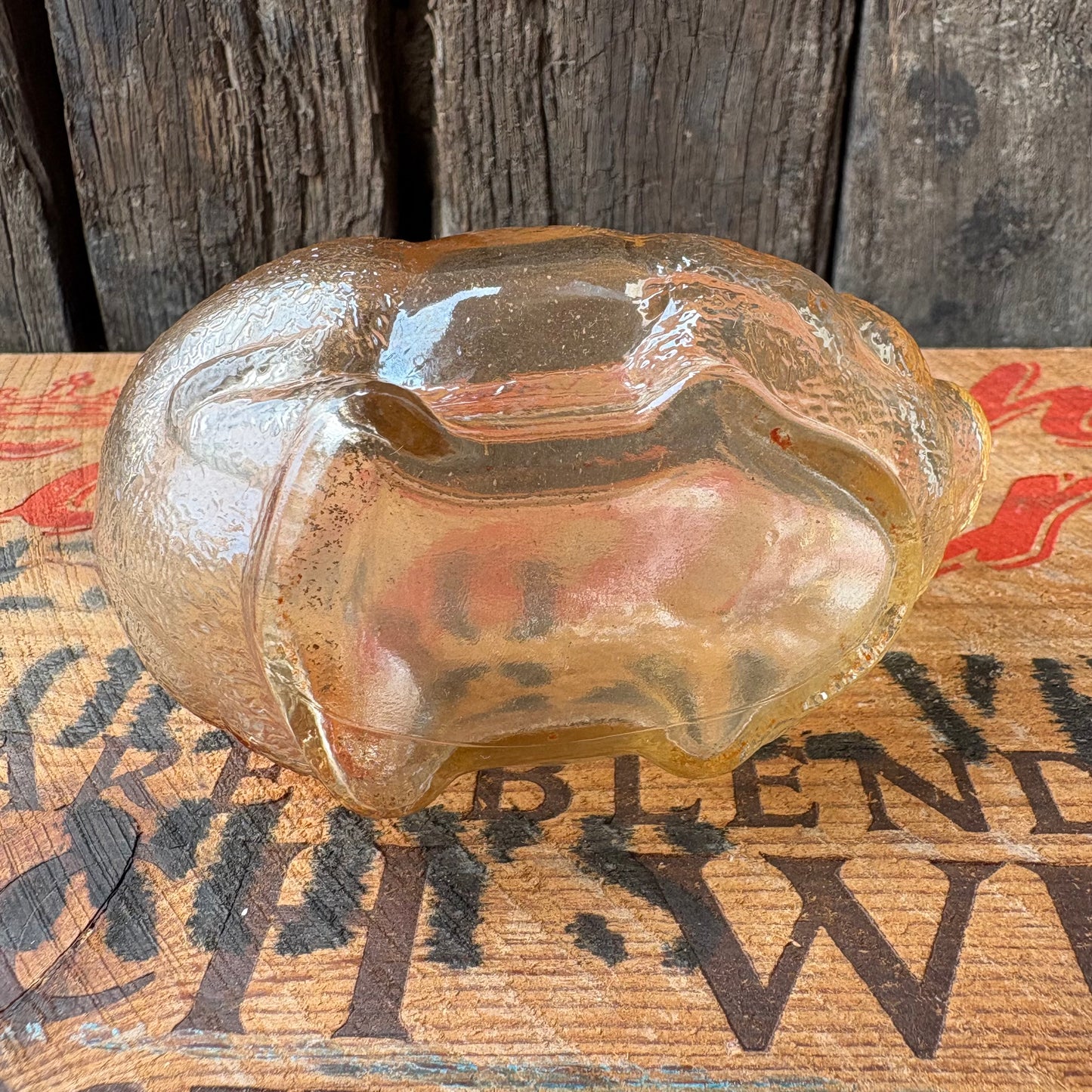 【1950s-1980s USA vintage】Anchor Hocking Glass Piggy Bank