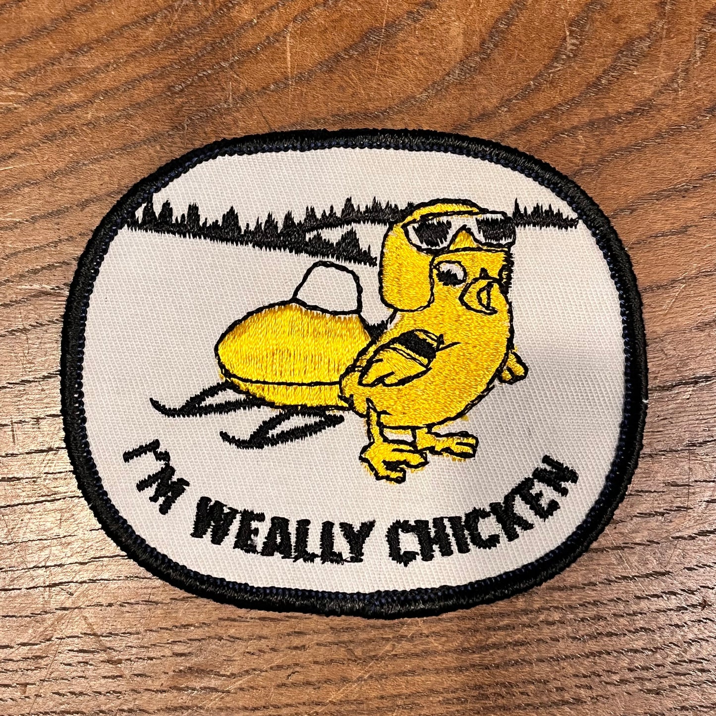 【USA vintage】ワッペン　I’M WEALLY CHICKEN