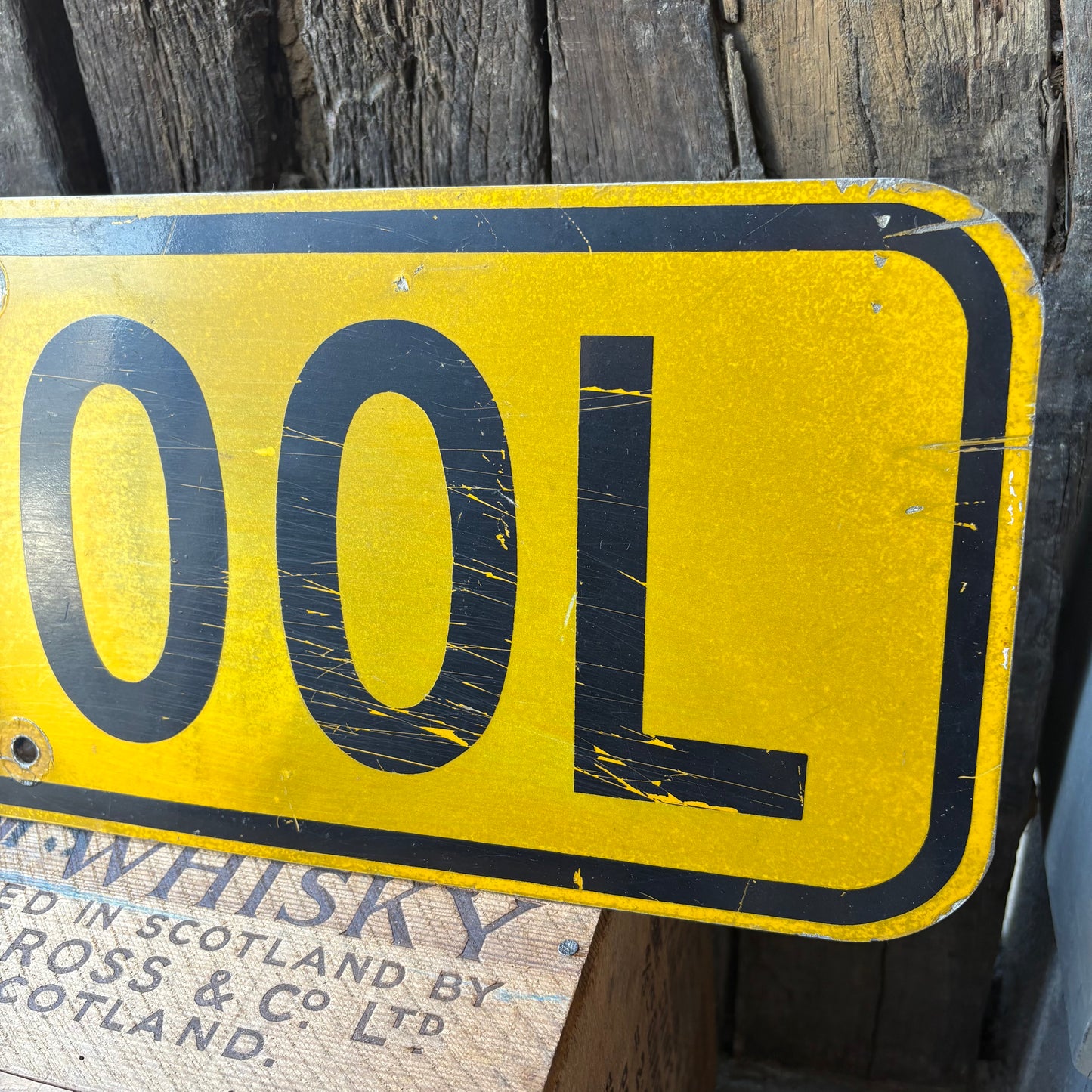【USA vintage】 “SCHOOL” Road Sign