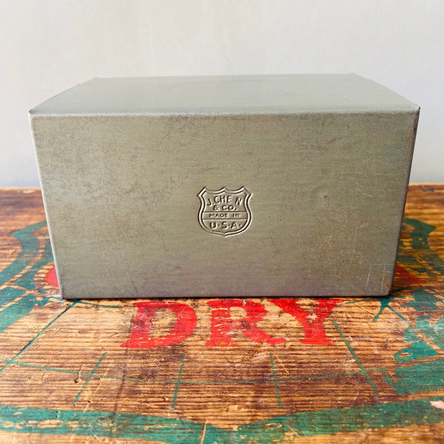 【1960s-1970s USA vintage】tin can recipe box