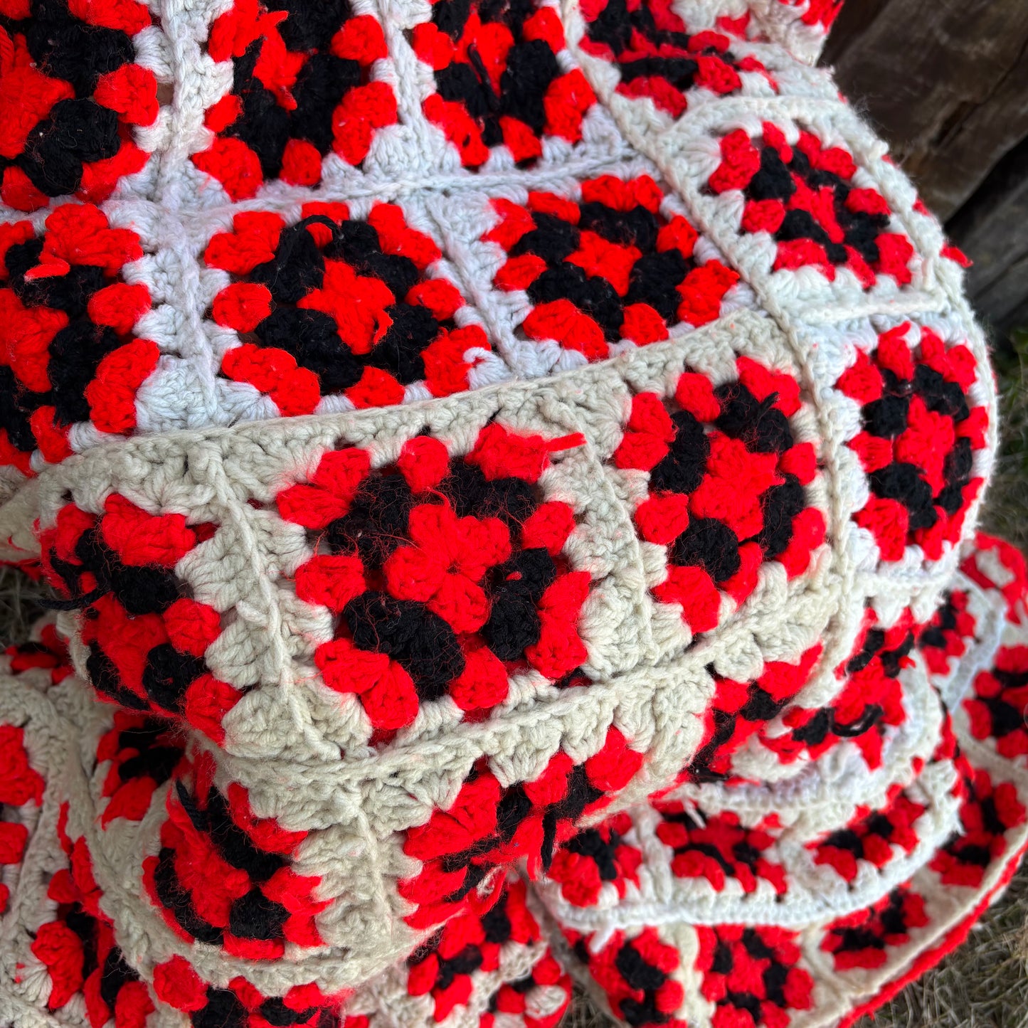 【USA vintage】Granny Square Blanket