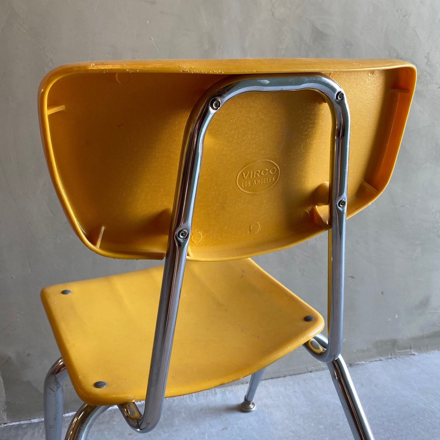 【USA vintage 】VIRCO kids chair yellow M