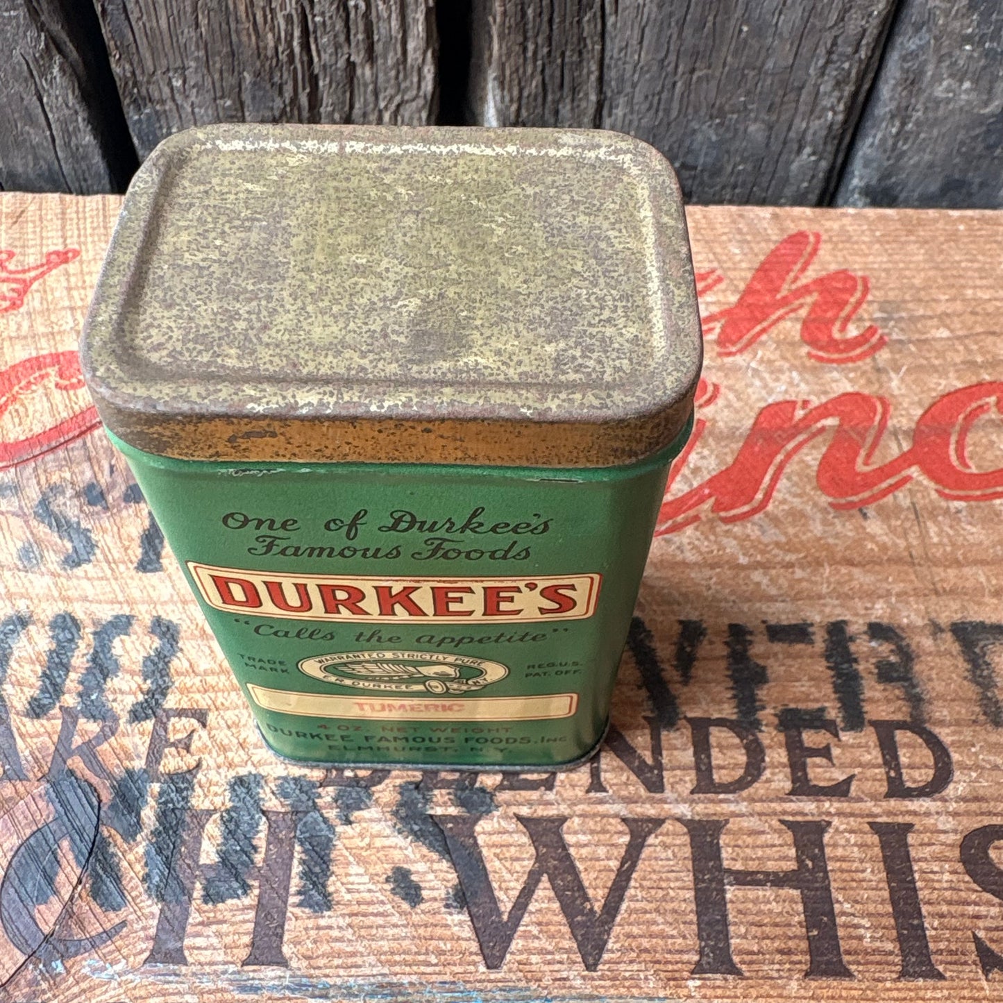 【1930s-1940s USA vintage】DURKEE’S Spice Tin can
