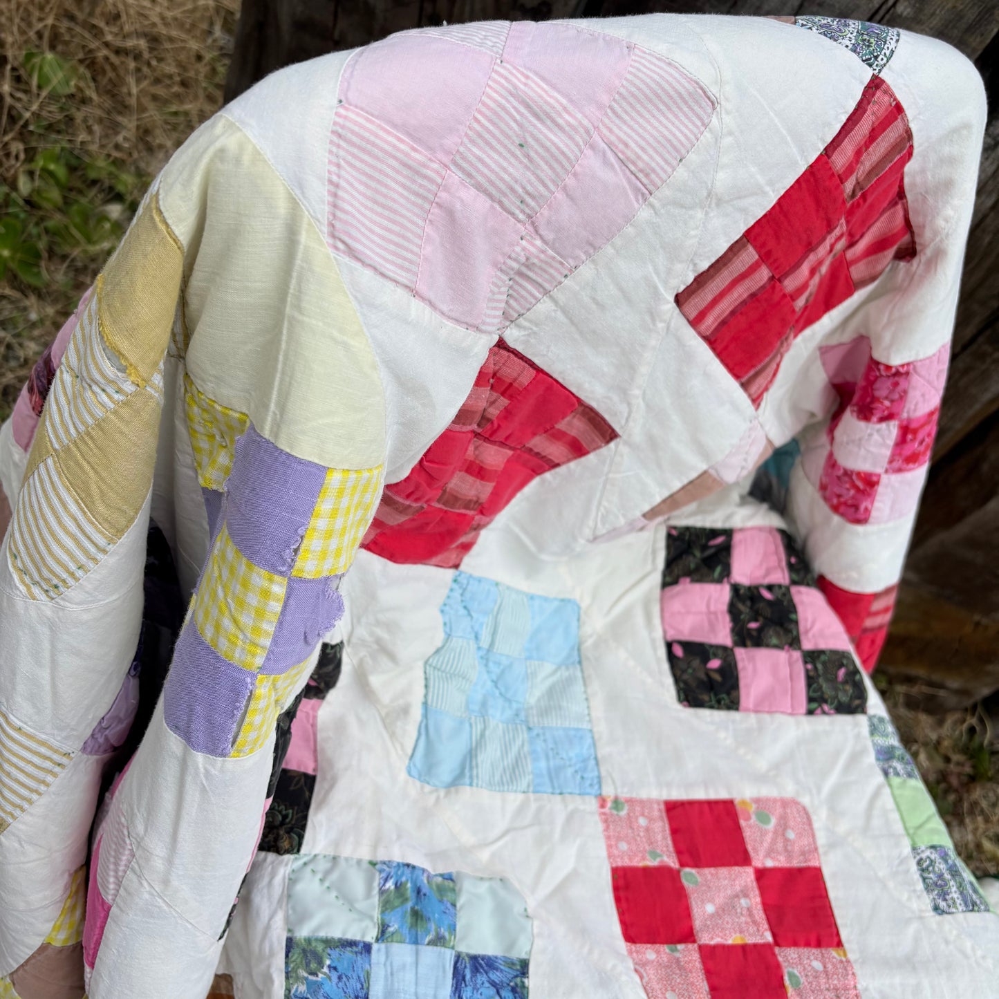 【USA】feed sack antique quilt