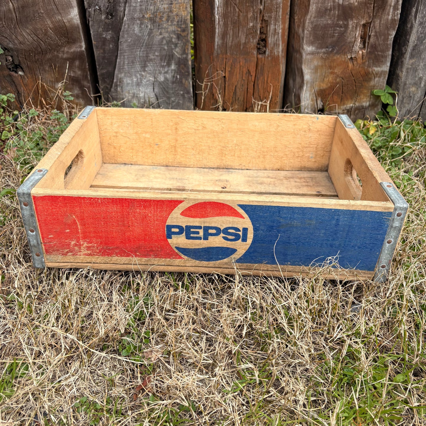 【USA vintage】PEPSI-COLA Wooden Bottle Crate