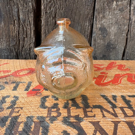 【1950s-1980s USA vintage】Anchor Hocking Glass Piggy Bank