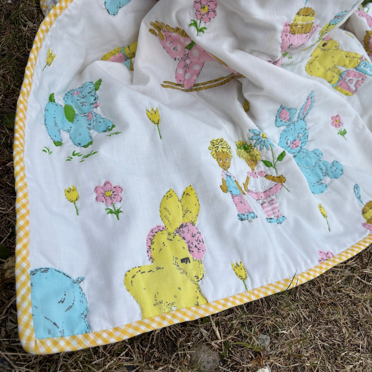 【1950s-1960s USA vintage】antique baby quilt