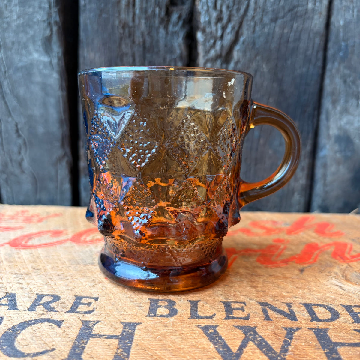 【1977- USA vintage】Fire-King Kimberley mug Amber