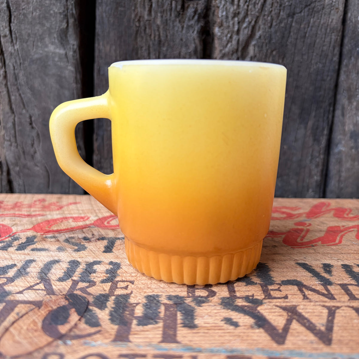 【1960-1976 USA vintage】Fire-King ribbed bottom Mugcup