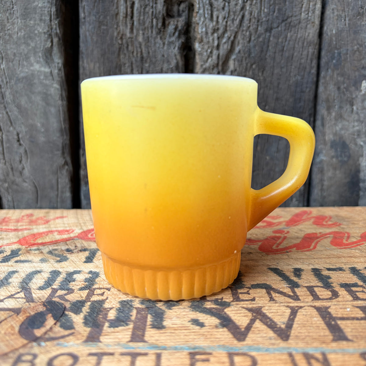 【1960-1976 USA vintage】Fire-King ribbed bottom Mugcup