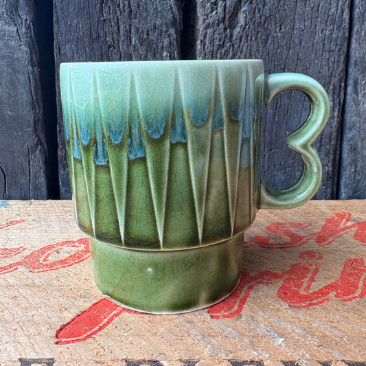 【1970s vintage】JAPAN stacking mug Green