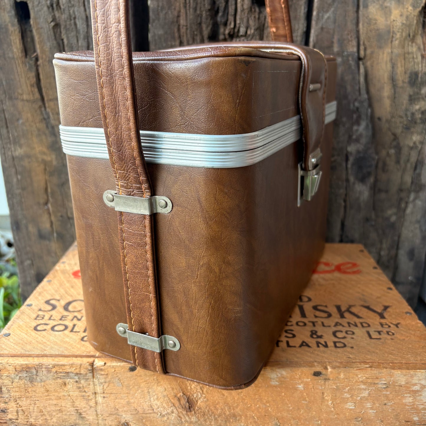 【1970s USA vintage】Leather Camera Bag