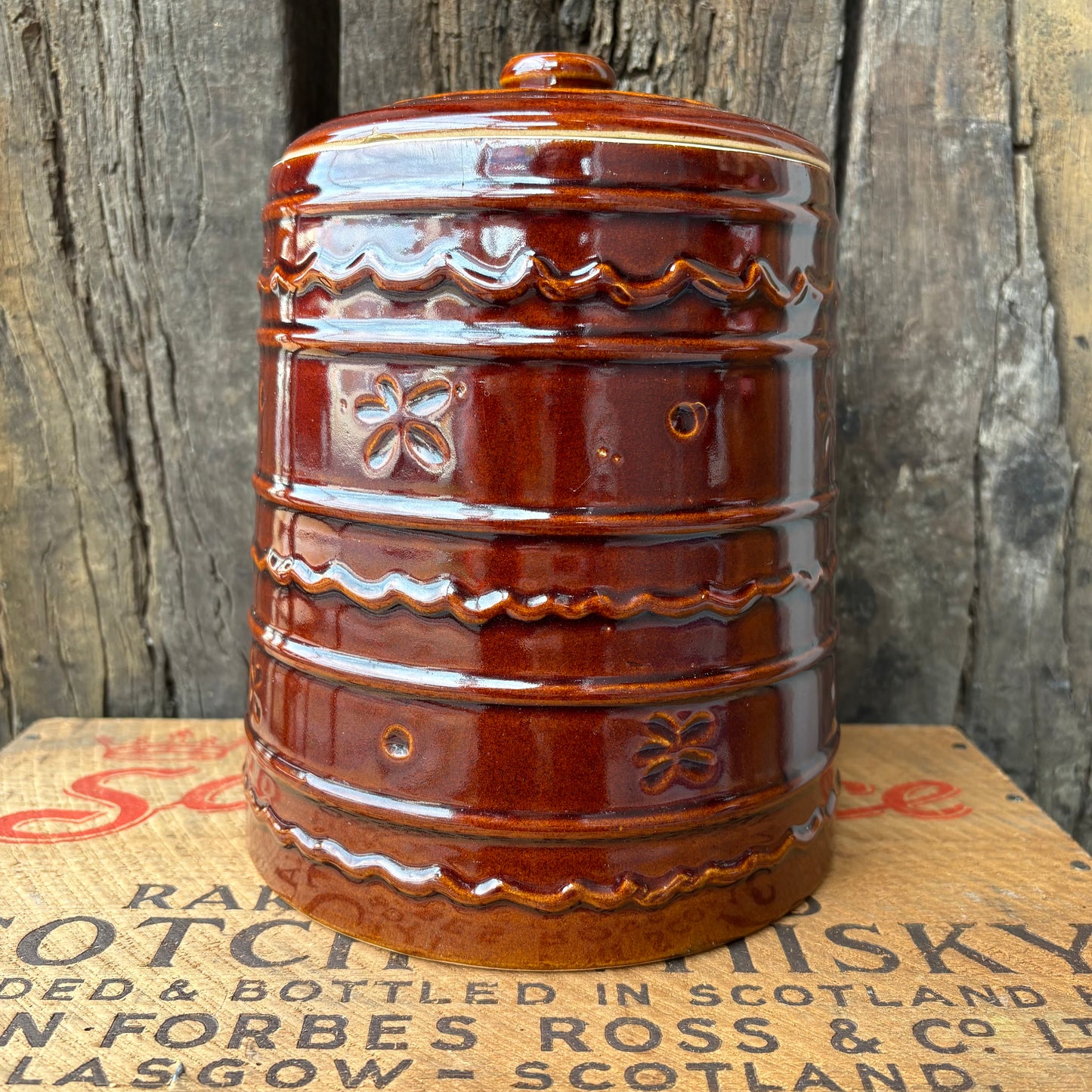 【1950s USA vintage】Marcrest Oven Proof Stoneware Cookie Jar