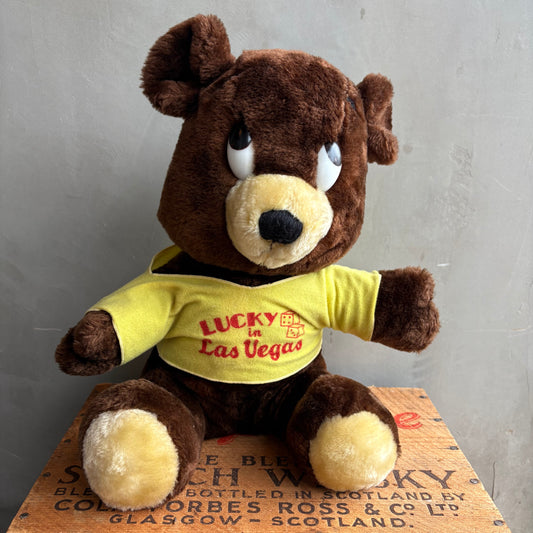 【1970s-1980s vintage】DAKIN Lucky in Las Vegas Bear Plush