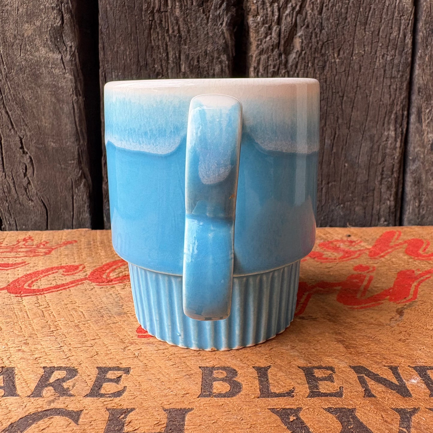 【1970s JAPAN Vintage】mugcup Blue