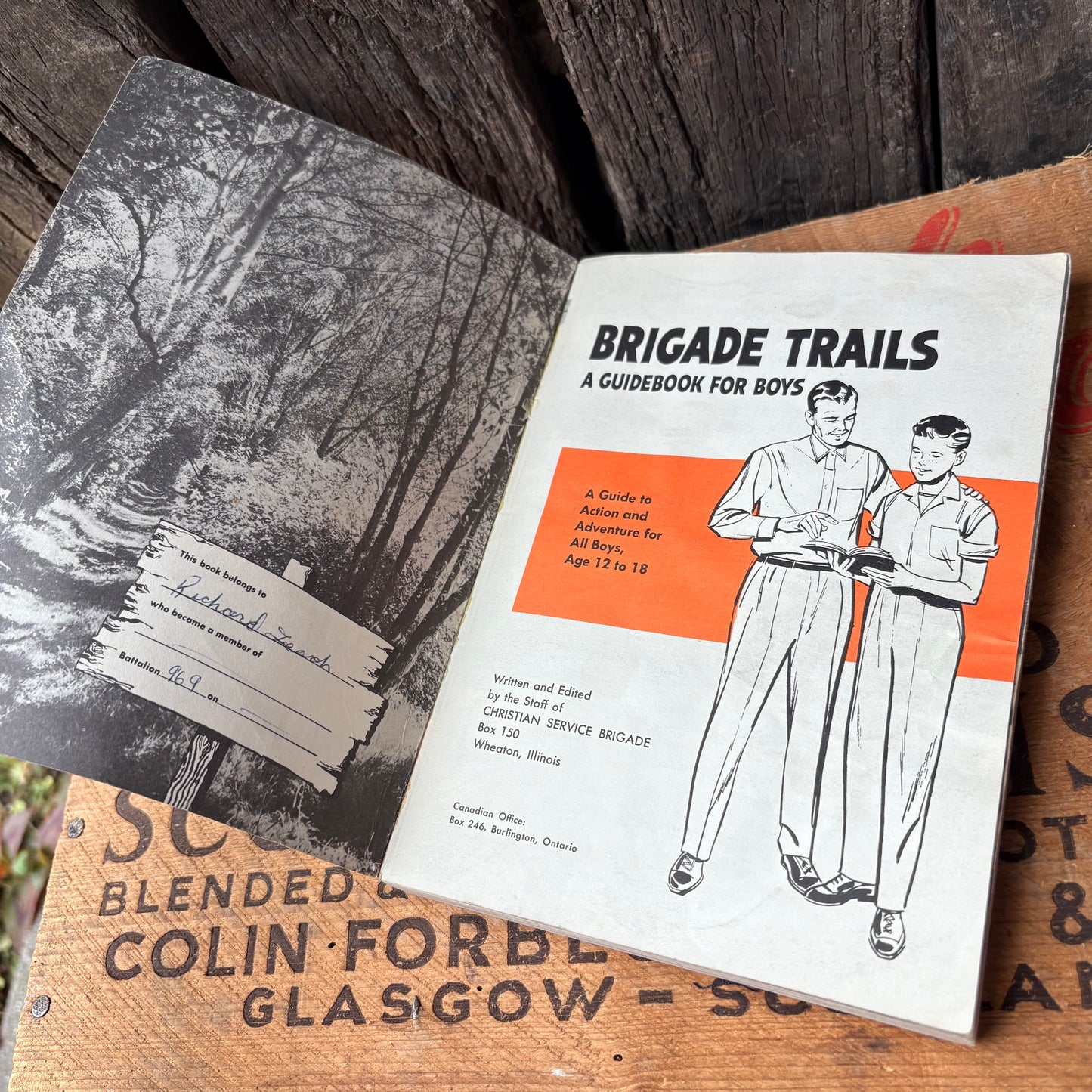 【1950s USA vintage】Christian Service Brigade BRIGADE TRAILS A Guidebook For Boys