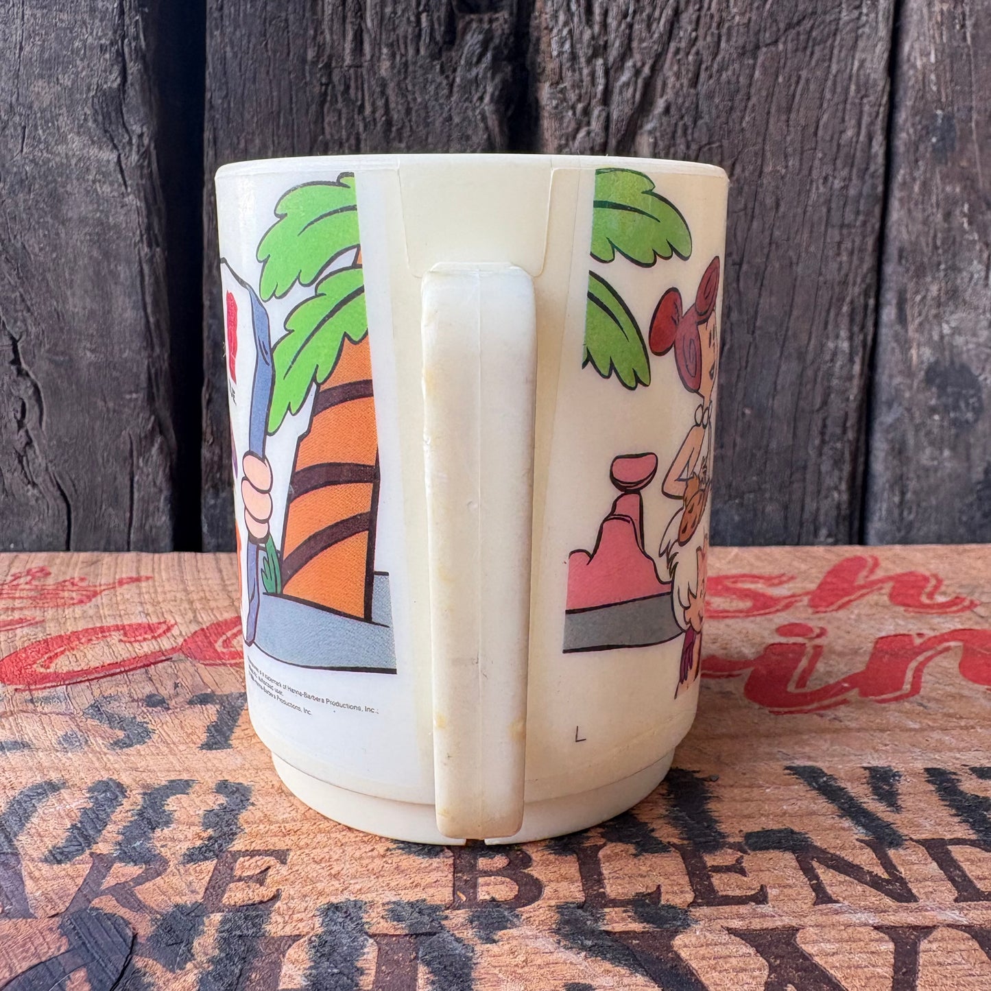 【1980s USA vintage】The Flintstones Vitamins Promotional Plastic Mug